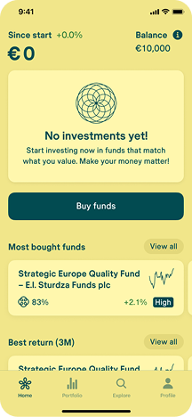 Homepage screen