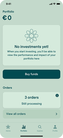 Portfolio empty state